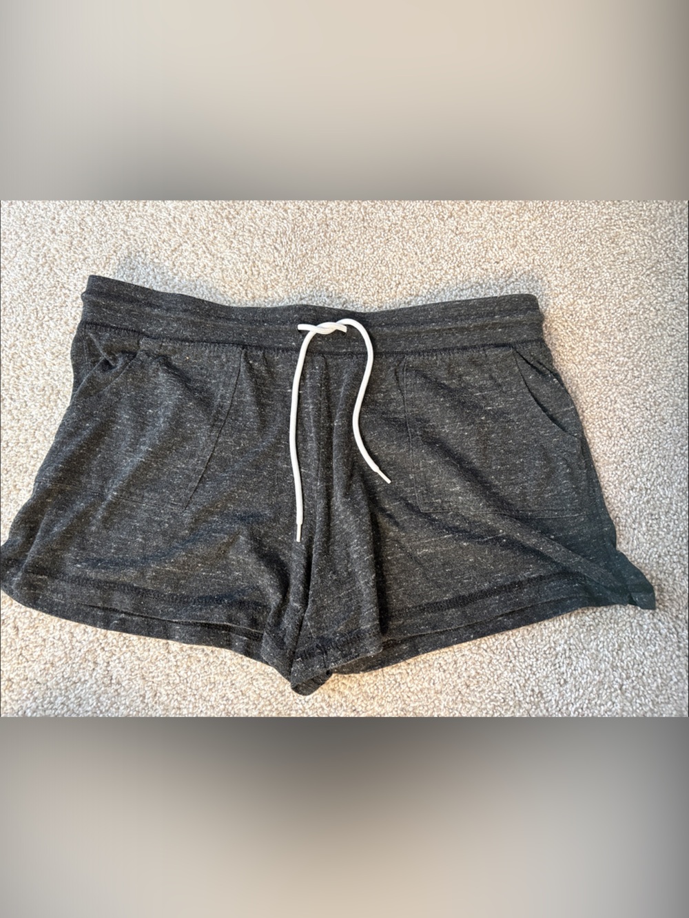 Women's Cozy Drawstring Athletic Shorts - Charcoal